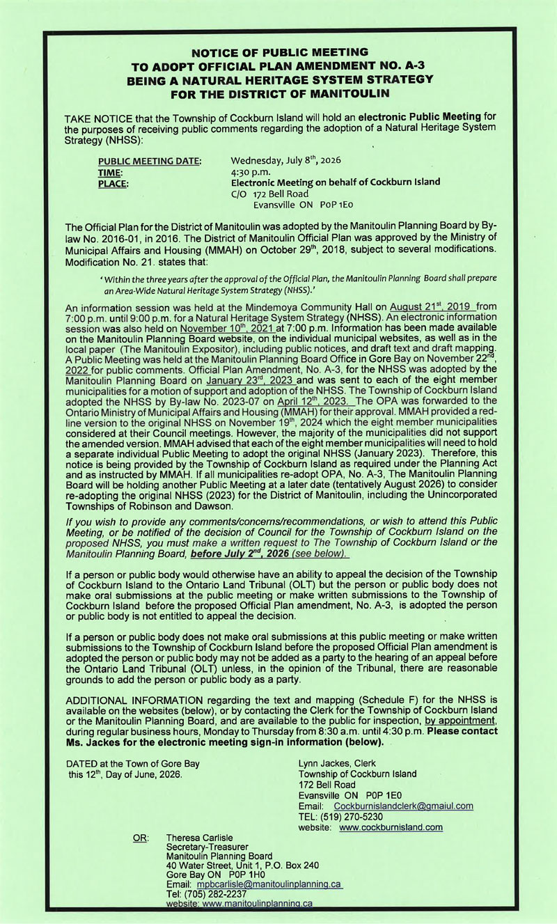 Click for full notice of meeting